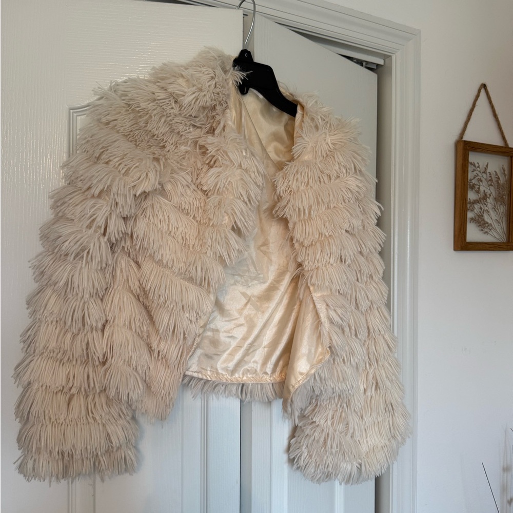 Cream Faux Fur Jacket